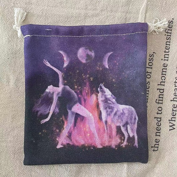PandaHall Tarot Card Storage Bag, Cloth Tarot Drawstring Bags, Rectangle with Woman Pattern, Indigo, 18x13cm Cloth Human Purple
PandaHall Tarot Card Storage Bag, Cloth Tarot Drawstring Bags, Rectangle with Woman Pattern, Indigo, 18x13cm Cloth Human Purple