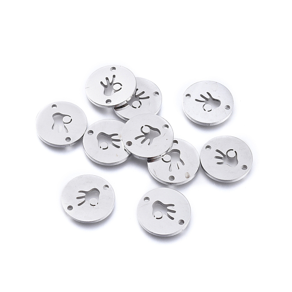 PandaHall 304 Stainless Steel ASL Links connectors, Laser Cut, Flat Round with Gesture for OK, Stainless Steel Color, 11.5x1mm, Hole: 1.2mm...
PandaHall 304 Stainless Steel ASL Links connectors, Laser Cut, Flat Round with Gesture for OK, Stainless Steel Color, 11.5x1mm, Hole: 1.2mm...