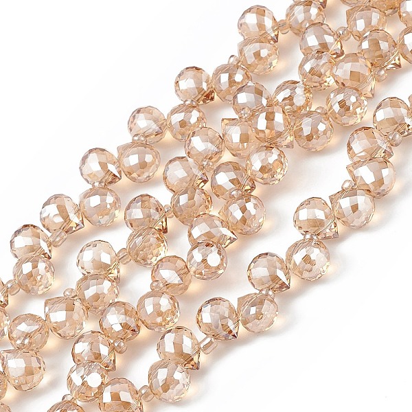 PandaHall Transparent Electroplate Glass Beads Strands, Faceted, Top Drilled Teardrop, Pearl Luster Plated, Sandy Brown, 10x7.5~8mm, Hole...
PandaHall Transparent Electroplate Glass Beads Strands, Faceted, Top Drilled Teardrop, Pearl Luster Plated, Sandy Brown, 10x7.5~8mm, Hole...