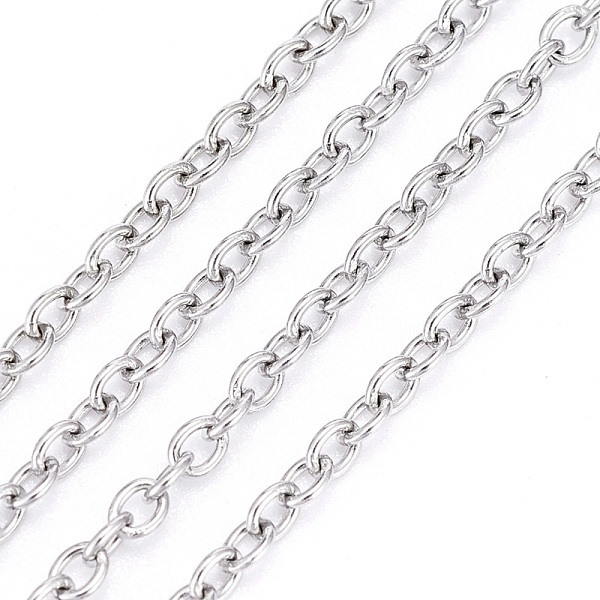 PandaHall 304 Stainless Steel Cable Chains, Soldered, Oval, Stainless Steel Color, 2x1.6x0.4mm 304 Stainless Steel
PandaHall 304 Stainless Steel Cable Chains, Soldered, Oval, Stainless Steel Color, 2x1.6x0.4mm 304 Stainless Steel