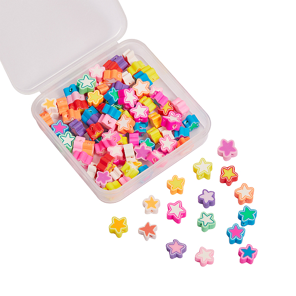 PandaHall 100Pcs Handmade Polymer Clay Beads, Star, Mixed Color, 8.5x8.5x4.5mm, Hole: 1.6mm Polymer Clay Star Multicolor
PandaHall 100Pcs Handmade Polymer Clay Beads, Star, Mixed Color, 8.5x8.5x4.5mm, Hole: 1.6mm Polymer Clay Star Multicolor
