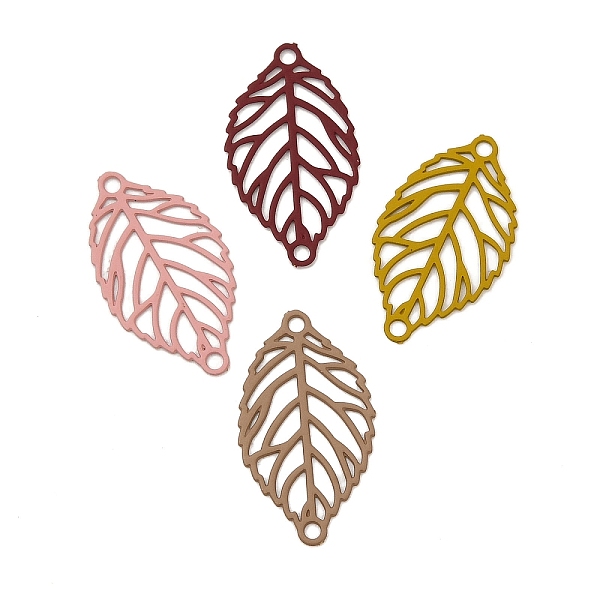 PandaHall 430 Stainless Steel Connector Charms, Etched Metal Embellishments, Leaf Links, Mixed Color, 19x10.5x0.5mm, Hole: 1.2mm 430..., Multicolor
PandaHall 430 Stainless Steel Connector Charms, Etched Metal Embellishments, Leaf Links, Mixed Color, 19x10.5x0.5mm, Hole: 1.2mm 430..., Multicolor