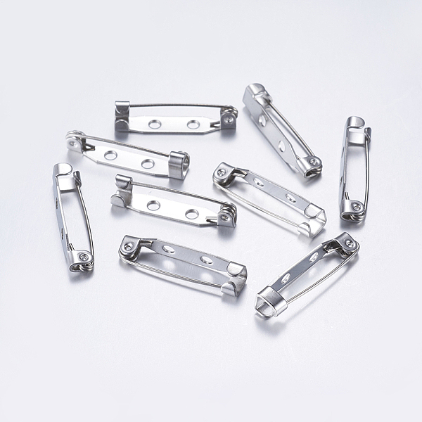 PandaHall 304 Stainless Steel Pin Brooch Back Bar Findings, Stainless Steel Color, 25.5x4.5x6mm, Hole: 2mm, Pin: 0.8mm 304 Stainless Steel
PandaHall 304 Stainless Steel Pin Brooch Back Bar Findings, Stainless Steel Color, 25.5x4.5x6mm, Hole: 2mm, Pin: 0.8mm 304 Stainless Steel