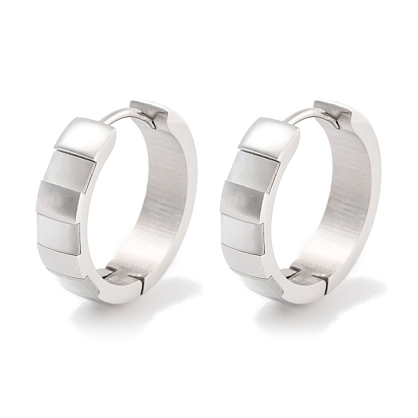 PandaHall 304 Stainless Steel Hoop Earrings, with 316 Surgical Stainless Steel Ear Pin and Natural Shell, Stainless Steel Color, 5x19.5mm...
PandaHall 304 Stainless Steel Hoop Earrings, with 316 Surgical Stainless Steel Ear Pin and Natural Shell, Stainless Steel Color, 5x19.5mm...