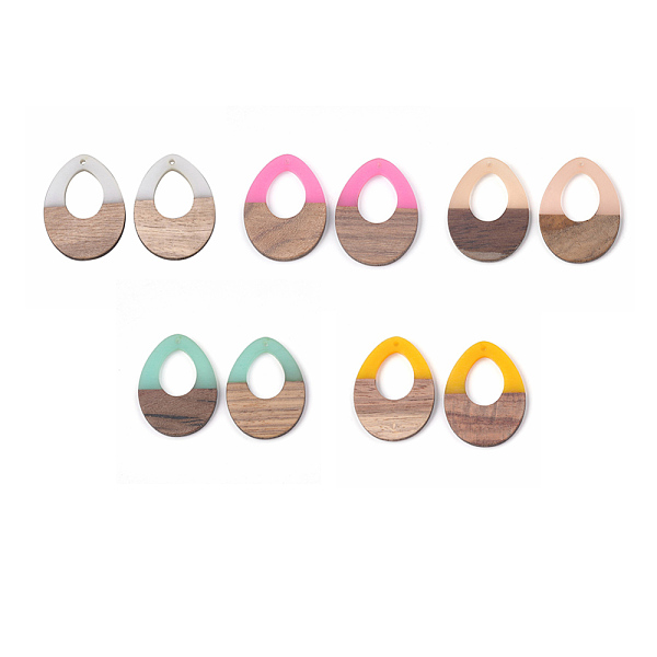 PandaHall Resin & Wood Pendants, teardrop, Mixed Color, 37.5x28x3~3.5mm, Hole: 1.5mm Resin+Wood Teardrop Multicolor
PandaHall Resin & Wood Pendants, teardrop, Mixed Color, 37.5x28x3~3.5mm, Hole: 1.5mm Resin+Wood Teardrop Multicolor