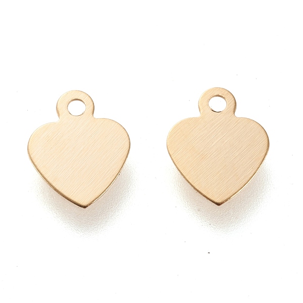 PandaHall 304 Stainless Steel Charms, Laser Cut, Stamping Blank Tag, Heart, Golden, 7.5x6.5x0.2mm, Hole: 1mm 304 Stainless Steel Heart
PandaHall 304 Stainless Steel Charms, Laser Cut, Stamping Blank Tag, Heart, Golden, 7.5x6.5x0.2mm, Hole: 1mm 304 Stainless Steel Heart