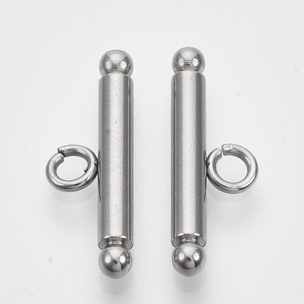 PandaHall 201 Stainless Steel Toggle Clasps Parts, Stainless Steel Color, Bar: 21x7.5x3mm, Hole: 2.5mm 201 Stainless Steel Others
PandaHall 201 Stainless Steel Toggle Clasps Parts, Stainless Steel Color, Bar: 21x7.5x3mm, Hole: 2.5mm 201 Stainless Steel Others