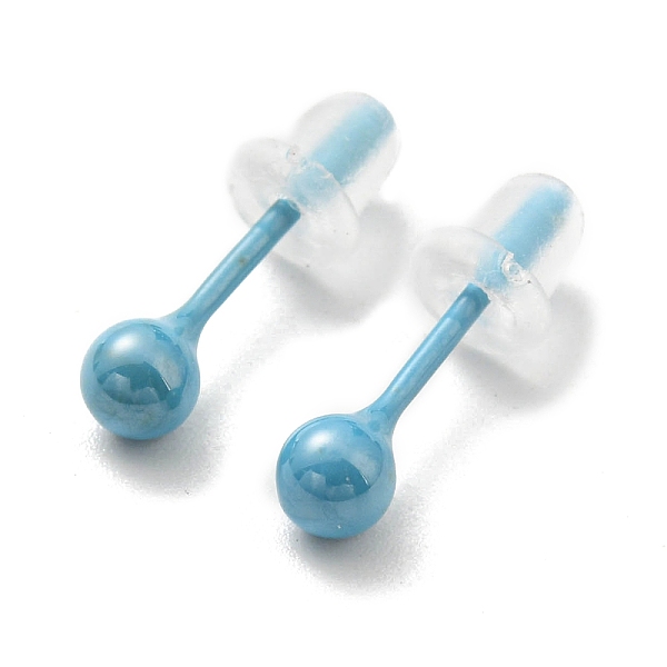PandaHall Hypoallergenic Bioceramics Zirconia Ceramic Round Ball Stud Earrings, Stud Post Earrings, Sky Blue, 4mm Porcelain Round
PandaHall Hypoallergenic Bioceramics Zirconia Ceramic Round Ball Stud Earrings, Stud Post Earrings, Sky Blue, 4mm Porcelain Round