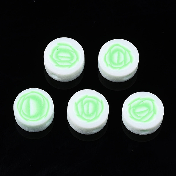 PandaHall Handmade Polymer Clay Beads, for DIY Jewelry Crafts Supplies, Flat Round with Flower, Spring Green, 9~9.5x4~4.5mm, Hole: 1.8mm...
PandaHall Handmade Polymer Clay Beads, for DIY Jewelry Crafts Supplies, Flat Round with Flower, Spring Green, 9~9.5x4~4.5mm, Hole: 1.8mm...