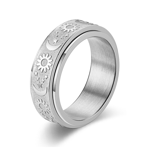 PandaHall Star & Moon & Sun Titanium Steel Rotatable Finger Ring, Fidget Spinner Ring for Calming Worry Meditation, Stainless Steel Color...
PandaHall Star & Moon & Sun Titanium Steel Rotatable Finger Ring, Fidget Spinner Ring for Calming Worry Meditation, Stainless Steel Color...