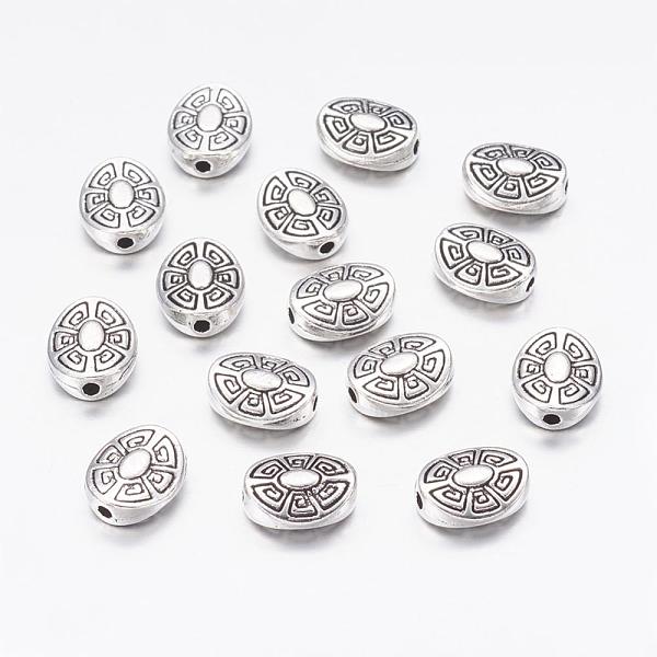 PandaHall Tibetan Style Alloy Beads, Oval, Antique Silver, Lead Free & Cadmium Free, 11x9x4mm, Hole: 2mm Alloy Oval
PandaHall Tibetan Style Alloy Beads, Oval, Antique Silver, Lead Free & Cadmium Free, 11x9x4mm, Hole: 2mm Alloy Oval