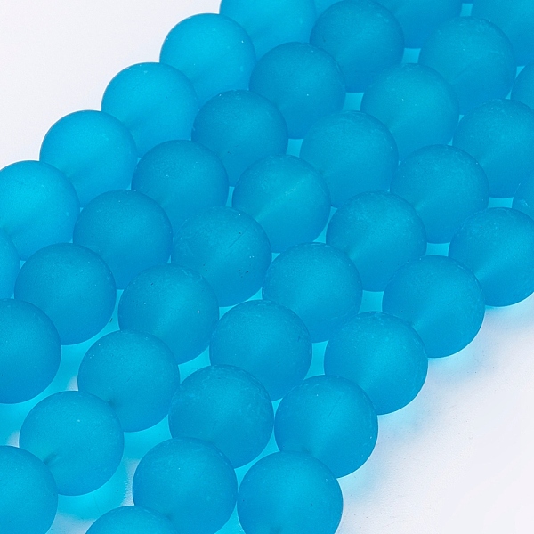 PandaHall Transparent Glass Bead Strands, Frosted, Round, Dark Turquoise, 10mm, Hole: 1.3~1.6mm, about 80pcs/strand, 31.4 inch Glass Round..., Cyan
PandaHall Transparent Glass Bead Strands, Frosted, Round, Dark Turquoise, 10mm, Hole: 1.3~1.6mm, about 80pcs/strand, 31.4 inch Glass Round..., Cyan