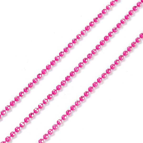 PandaHall Spray Painted Brass Faceted Ball Chains, Soldered, with Spool, Round, Fuchsia, 1.5mm Brass Pink
PandaHall Spray Painted Brass Faceted Ball Chains, Soldered, with Spool, Round, Fuchsia, 1.5mm Brass Pink