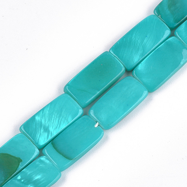 PandaHall Spray Painted Freshwater Shell Beads, Rectangle, Turquoise, 14~15x7~8.5x3mm, Hole: 0.5mm, about 20~26pcs/strand, 12 inch~15.5 inch..., Green
PandaHall Spray Painted Freshwater Shell Beads, Rectangle, Turquoise, 14~15x7~8.5x3mm, Hole: 0.5mm, about 20~26pcs/strand, 12 inch~15.5 inch..., Green