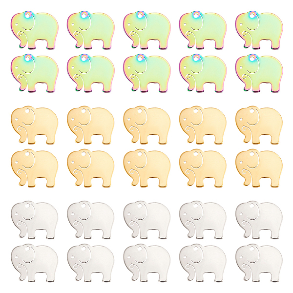 PandaHall DICOSMETIC 30Pcs 3 Colors 304 Stainless Steel Charms, Elephant, Mixed Color, 12x15x1mm, Hole: 1.2mm, 10pcs/color 304 Stainless...
PandaHall DICOSMETIC 30Pcs 3 Colors 304 Stainless Steel Charms, Elephant, Mixed Color, 12x15x1mm, Hole: 1.2mm, 10pcs/color 304 Stainless...
