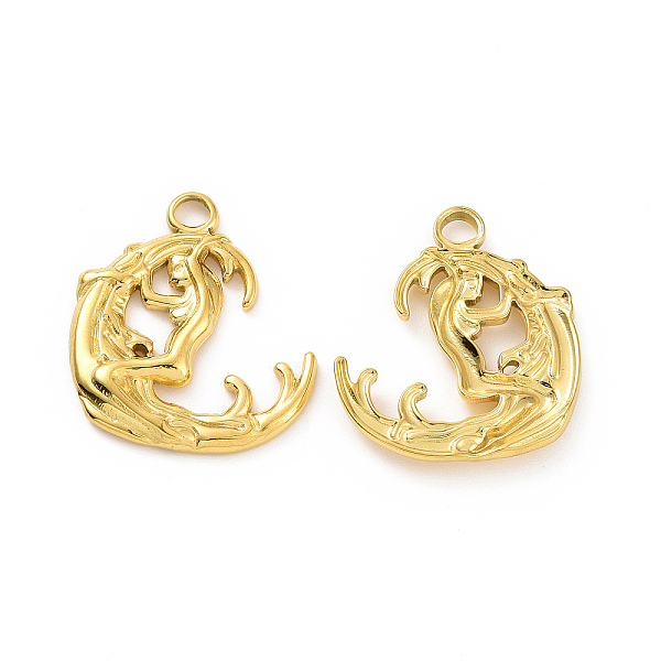 PandaHall Ion Plating(IP) 304 Stainless Steel Pendant, Moon with Human Charm, Real 18K Gold Plated, 22x19x2mm, Hole: 3mm 304 Stainless Steel...
PandaHall Ion Plating(IP) 304 Stainless Steel Pendant, Moon with Human Charm, Real 18K Gold Plated, 22x19x2mm, Hole: 3mm 304 Stainless Steel...
