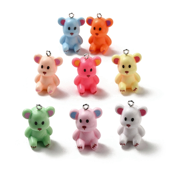 PandaHall Acrylic Pendants, with Iron Ring, Bear, Mixed Color, 27.5x19.5x16mm, Hole: 2mm Iron+Acrylic Bear Multicolor
PandaHall Acrylic Pendants, with Iron Ring, Bear, Mixed Color, 27.5x19.5x16mm, Hole: 2mm Iron+Acrylic Bear Multicolor