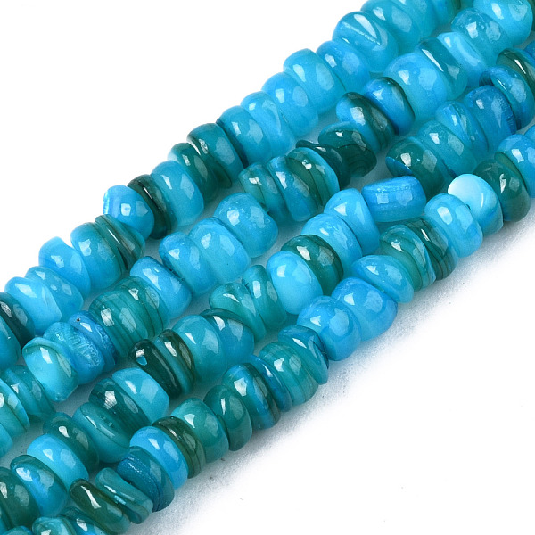PandaHall Natural Freshwater Shell Beads Strands, Dyed, Chip, Cadet Blue, 3~4x0.3~3mm, Hole: 0.6mm, about 220~225pcs/strand, 14.76...
PandaHall Natural Freshwater Shell Beads Strands, Dyed, Chip, Cadet Blue, 3~4x0.3~3mm, Hole: 0.6mm, about 220~225pcs/strand, 14.76...