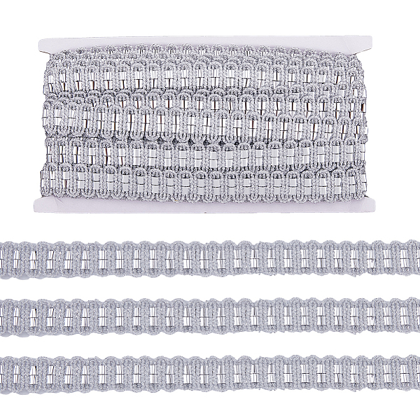PandaHall Metallic Polyester Ribbon, Wave Pattern, Silver, 3/4 inch(20mm), 15 yards/card Polyester Others Silver
PandaHall Metallic Polyester Ribbon, Wave Pattern, Silver, 3/4 inch(20mm), 15 yards/card Polyester Others Silver