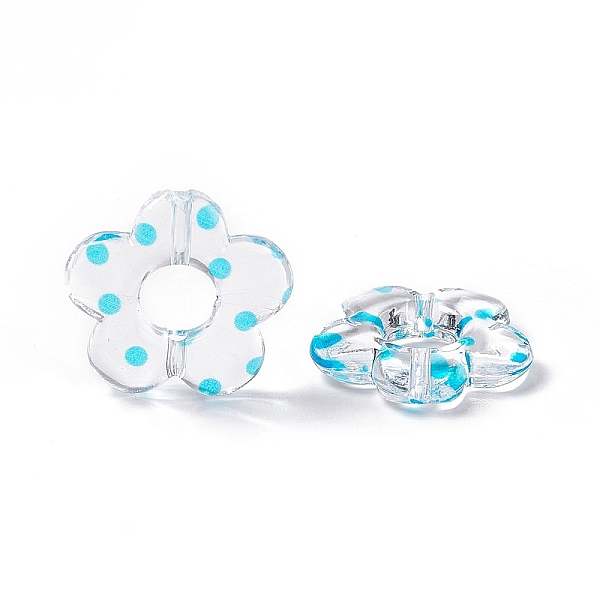 PandaHall Transparent Acrylic Beads, Flower with Polka Dot Pattern, Clear, Deep Sky Blue, 19x19.5x3.5mm, Hole: 1.6mm Acrylic Polka Dot
PandaHall Transparent Acrylic Beads, Flower with Polka Dot Pattern, Clear, Deep Sky Blue, 19x19.5x3.5mm, Hole: 1.6mm Acrylic Polka Dot