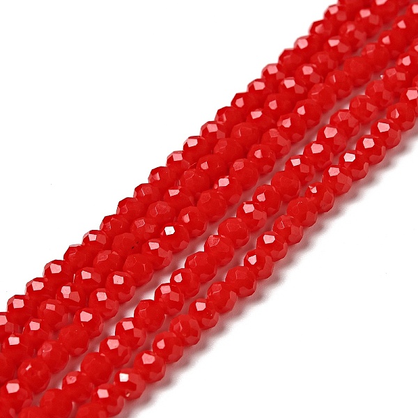 PandaHall 1 Strand Opaque Solid Red Color Faceted Crystal Glass Rondelle Beads Strands, 3x2mm, Hole: 1mm, about 138pcs/strand, 12.9 inch...
PandaHall 1 Strand Opaque Solid Red Color Faceted Crystal Glass Rondelle Beads Strands, 3x2mm, Hole: 1mm, about 138pcs/strand, 12.9 inch...