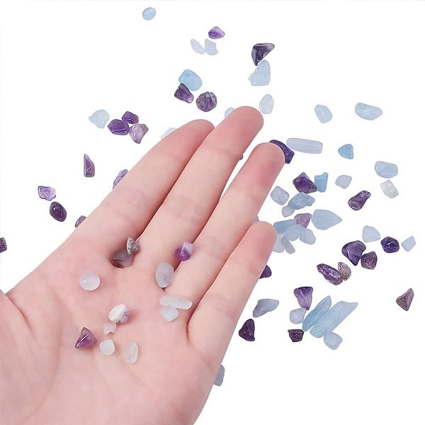 PandaHall Natural Amethyst and Natural Aquamarine Chips Beads, No Hole/Undrilled, 7.5~13x5~7x3~4mm, about 25~30g/compartment Mixed Stone...
PandaHall Natural Amethyst and Natural Aquamarine Chips Beads, No Hole/Undrilled, 7.5~13x5~7x3~4mm, about 25~30g/compartment Mixed Stone...