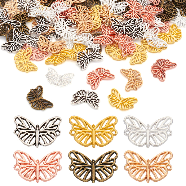PandaHall 90Pcs 6 Colors Alloy Hollow Connector Charms, Butterfly Links, Mixed Color, 13x18.5x1.5mm, Hole: 0.9mm, 15pcs/color Alloy...
PandaHall 90Pcs 6 Colors Alloy Hollow Connector Charms, Butterfly Links, Mixed Color, 13x18.5x1.5mm, Hole: 0.9mm, 15pcs/color Alloy...