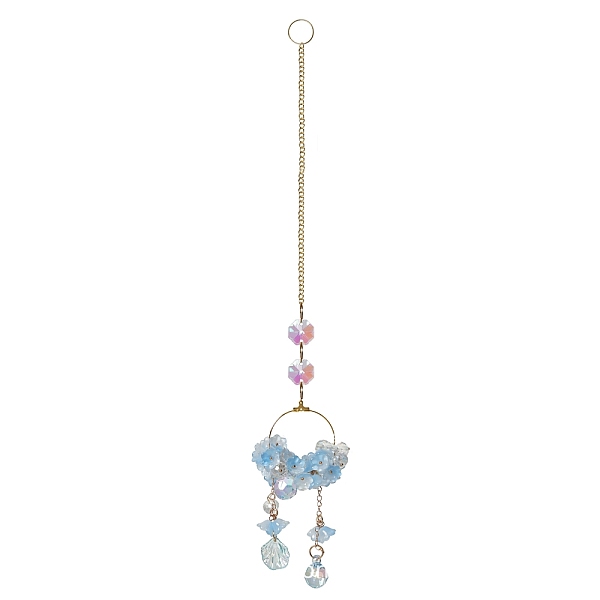 PandaHall Glass Lily of the Valley Pendant Decorations, for Car Hanging Ornaments, Light Sky Blue, 330mm Glass Flower
PandaHall Glass Lily of the Valley Pendant Decorations, for Car Hanging Ornaments, Light Sky Blue, 330mm Glass Flower