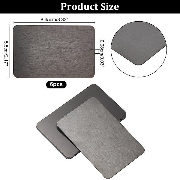 PandaHall 6 Pcs Black Metal Business Cards, 8.5x5.5cm 0.9mm Thick Stainless Steel Blanks Name Card Laser Engraved Business Card for Home...
PandaHall 6 Pcs Black Metal Business Cards, 8.5x5.5cm 0.9mm Thick Stainless Steel Blanks Name Card Laser Engraved Business Card for Home...
