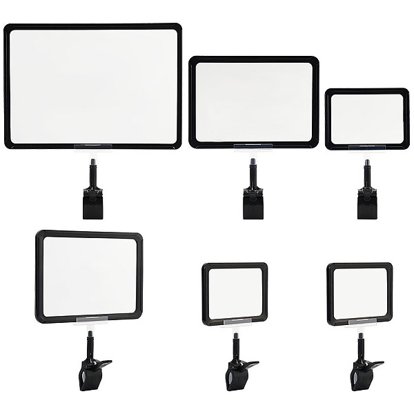 PandaHall FINGERINSPIRE 6 Pcs Clip On Sign Display 3 Sizes Rotating Sign Price Tag Adjustable Plastic Sign Holder Reuse Clip-on Style Double..., Black
PandaHall FINGERINSPIRE 6 Pcs Clip On Sign Display 3 Sizes Rotating Sign Price Tag Adjustable Plastic Sign Holder Reuse Clip-on Style Double..., Black