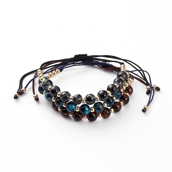 PandaHall Adjustable Nylon Cord Braided Bead Bracelets Sets, with Gold Sand Lampwork Beads and Brass Beads, Round, Golden, Mixed Color..., Multicolor
PandaHall Adjustable Nylon Cord Braided Bead Bracelets Sets, with Gold Sand Lampwork Beads and Brass Beads, Round, Golden, Mixed Color..., Multicolor
