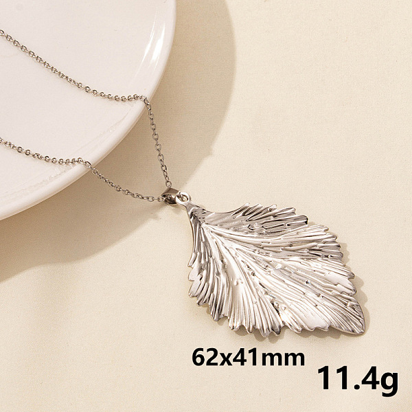 PandaHall Stainless Steel Leaf Pendant Necklaces, Cable Chain Necklaces Stainless Steel Leaf
PandaHall Stainless Steel Leaf Pendant Necklaces, Cable Chain Necklaces Stainless Steel Leaf