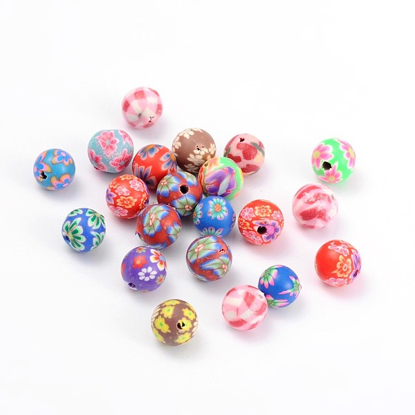 PandaHall Handmade Polymer Clay Beads, Round, Mixed Color, about 8mm in diameter, hole: 1~3mm Polymer Clay Round Multicolor
PandaHall Handmade Polymer Clay Beads, Round, Mixed Color, about 8mm in diameter, hole: 1~3mm Polymer Clay Round Multicolor
