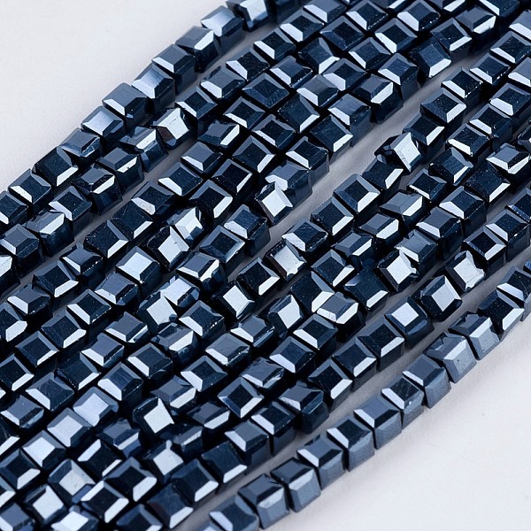 PandaHall Electroplate Glass Beads Strands, Full Plated, Faceted, Cube, Hematite Plated, 2~2.5x2~2.5x2~2.5mm, Hole: 0.5mm, about...
PandaHall Electroplate Glass Beads Strands, Full Plated, Faceted, Cube, Hematite Plated, 2~2.5x2~2.5x2~2.5mm, Hole: 0.5mm, about...
