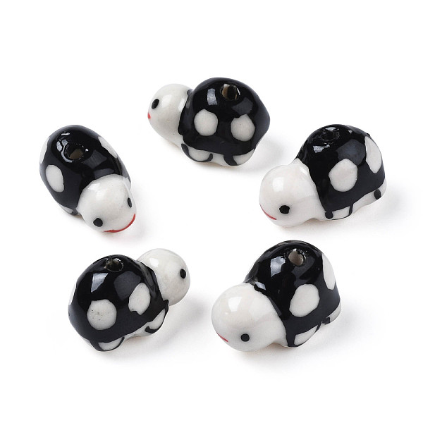 PandaHall Handmade Porcelain Beads, Famille Rose Style, Turtle, Black, 20~20.5x12~12.5x12.5~14mm, Hole: 2mm Porcelain Other Animal Black
PandaHall Handmade Porcelain Beads, Famille Rose Style, Turtle, Black, 20~20.5x12~12.5x12.5~14mm, Hole: 2mm Porcelain Other Animal Black