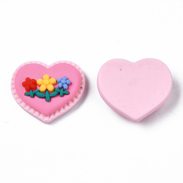 PandaHall Opaque Resin Cabochons, Heart with Flower, Flamingo, 23x26x8mm Resin Heart Pink
PandaHall Opaque Resin Cabochons, Heart with Flower, Flamingo, 23x26x8mm Resin Heart Pink