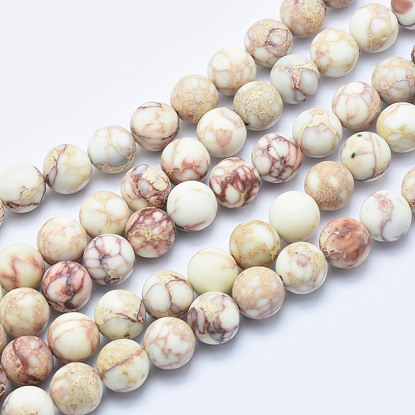 PandaHall Natural Imperial Jasper Beads Strands, Frosted, Round, Beige, 10mm, Hole: 1mm, about 39pcs/strand, 15.7 inch Imperial Jasper Round..., Yellow
PandaHall Natural Imperial Jasper Beads Strands, Frosted, Round, Beige, 10mm, Hole: 1mm, about 39pcs/strand, 15.7 inch Imperial Jasper Round..., Yellow