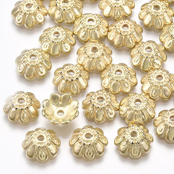 PandaHall CCB Plastic Bead Caps, Multi-Petal, Flower, Light Gold, 10x3.5mm, Hole: 1.5mm Plastic
PandaHall CCB Plastic Bead Caps, Multi-Petal, Flower, Light Gold, 10x3.5mm, Hole: 1.5mm Plastic