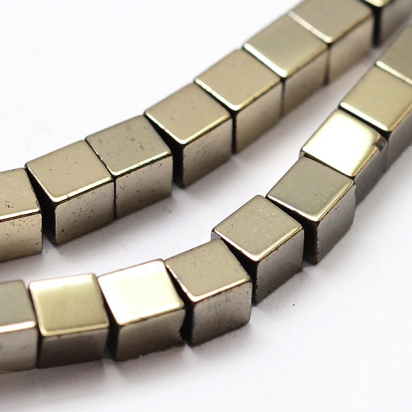 PandaHall Electroplate Non-magnetic Synthetic Hematite Beads Strands, Cube, Grade AAAA, Golden Plated, 2x2x2mm, Hole: 0.8mm, about...
PandaHall Electroplate Non-magnetic Synthetic Hematite Beads Strands, Cube, Grade AAAA, Golden Plated, 2x2x2mm, Hole: 0.8mm, about...