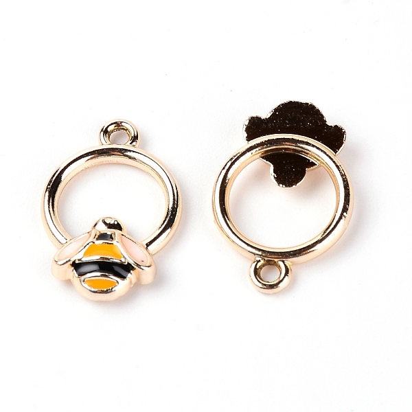 PandaHall Zinc Alloy Enamel Pendants, Ring with Bee, Light Gold, 19x12.5x3.5mm, Hole: 1.6mm Alloy+Enamel Ring
PandaHall Zinc Alloy Enamel Pendants, Ring with Bee, Light Gold, 19x12.5x3.5mm, Hole: 1.6mm Alloy+Enamel Ring