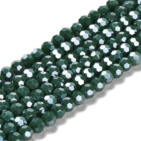 PandaHall Electroplate Opaque Glass Beads Strands, Faceted(32 Facets), Pearl Luster Plated, Round, Dark Green, 6mm, Hole: 1mm, about...
PandaHall Electroplate Opaque Glass Beads Strands, Faceted(32 Facets), Pearl Luster Plated, Round, Dark Green, 6mm, Hole: 1mm, about...