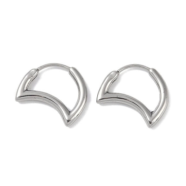 PandaHall 316 Surgical Stainless Steel Hoop Earrings for Women, Stainless Steel Color, Moon, 15x18.5mm 316 Surgical Stainless Steel Moon
PandaHall 316 Surgical Stainless Steel Hoop Earrings for Women, Stainless Steel Color, Moon, 15x18.5mm 316 Surgical Stainless Steel Moon