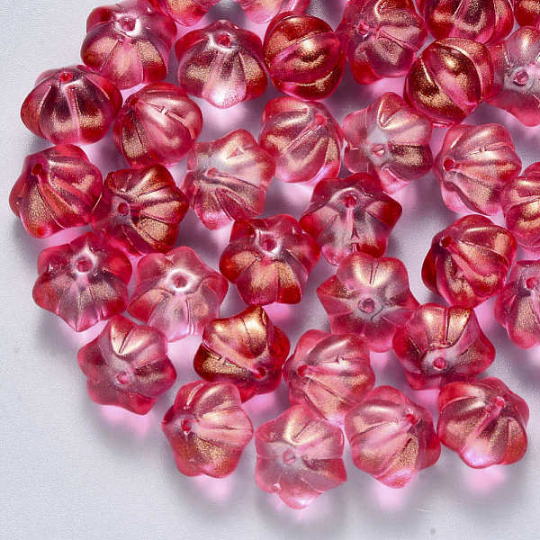 PandaHall Transparent Spray Painted Glass Beads, with Glitter Powder, Flower, Crimson, 10.5x9.5x8mm, Hole: 1mm Glass Flower Red
PandaHall Transparent Spray Painted Glass Beads, with Glitter Powder, Flower, Crimson, 10.5x9.5x8mm, Hole: 1mm Glass Flower Red