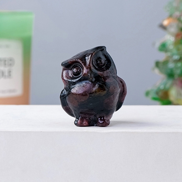PandaHall Natural Garnet Carved Healing Owl Figurines, Reiki Energy Stone Display Decorations, 35x30mm Garnet Owl
PandaHall Natural Garnet Carved Healing Owl Figurines, Reiki Energy Stone Display Decorations, 35x30mm Garnet Owl