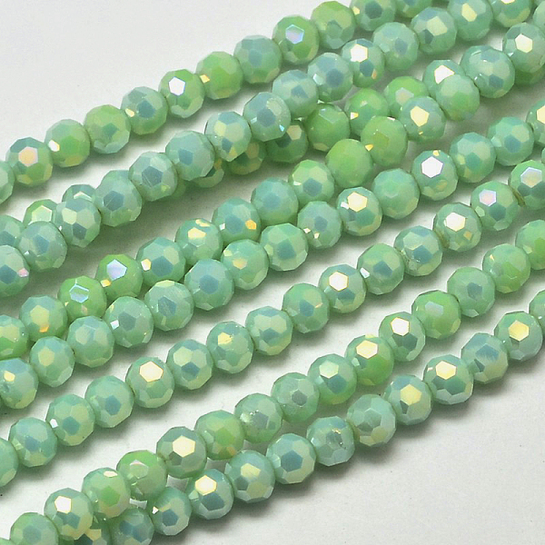 PandaHall Faceted Round Full Rainbow Plated Electroplate Glass Beads Strands, Pale Green, 4mm, Hole: 1mm, about 90~95pcs/strand, 12.8~13.6...
PandaHall Faceted Round Full Rainbow Plated Electroplate Glass Beads Strands, Pale Green, 4mm, Hole: 1mm, about 90~95pcs/strand, 12.8~13.6...