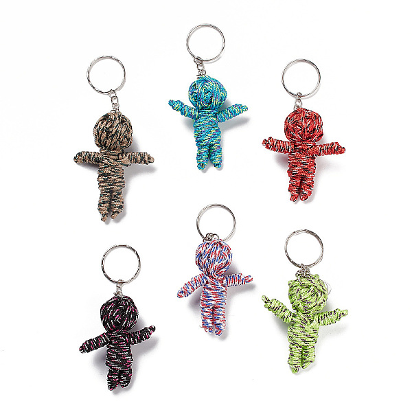 PandaHall Polyester Thread Keychain, with Iron Key Rings, Human, Mixed Color, 9.8~11.1cm Iron Human Multicolor
PandaHall Polyester Thread Keychain, with Iron Key Rings, Human, Mixed Color, 9.8~11.1cm Iron Human Multicolor