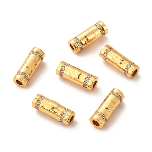 PandaHall Brass Micro Pave Clear Cubic Zirconia Tube Beads, Long-Lasting Plated, Star Pattern, Real 18K Gold Plated, 18.5x7mm, Hole: 3.5mm...
PandaHall Brass Micro Pave Clear Cubic Zirconia Tube Beads, Long-Lasting Plated, Star Pattern, Real 18K Gold Plated, 18.5x7mm, Hole: 3.5mm...
