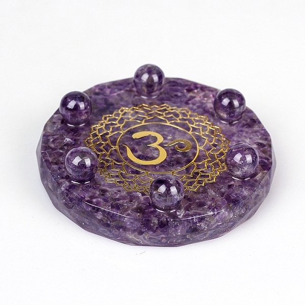 PandaHall Resin Chakra Round Display Decoration, with Natural Amethyst Chips inside Statues for Home Office Decorations, 100x25mm Amethyst...
PandaHall Resin Chakra Round Display Decoration, with Natural Amethyst Chips inside Statues for Home Office Decorations, 100x25mm Amethyst...