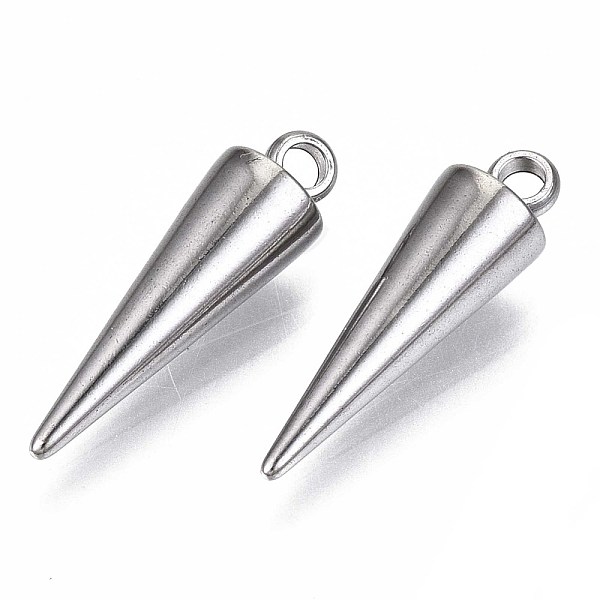 PandaHall 201 Stainless Steel Pendants, Cone, Stainless Steel Color, 17.5x5mm, Hole: 1.6mm 201 Stainless Steel Cone
PandaHall 201 Stainless Steel Pendants, Cone, Stainless Steel Color, 17.5x5mm, Hole: 1.6mm 201 Stainless Steel Cone