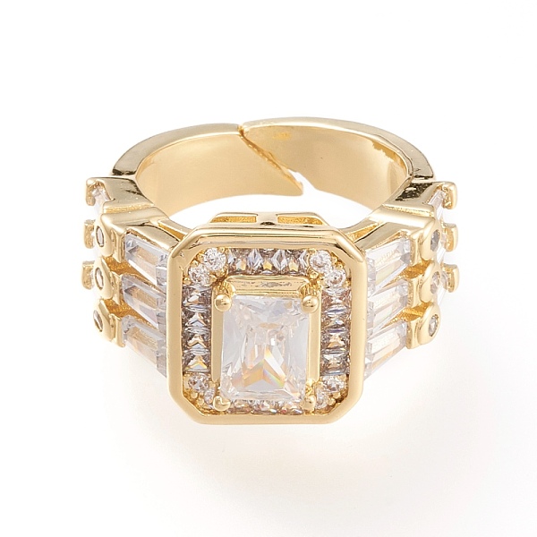 PandaHall Adjustable Brass Micro Pave Clear Cubic Zirconia Cuff Rings, Open Rings, Long-Lasting Plated, Rectangle, Golden, US Size 7 1/4...
PandaHall Adjustable Brass Micro Pave Clear Cubic Zirconia Cuff Rings, Open Rings, Long-Lasting Plated, Rectangle, Golden, US Size 7 1/4...